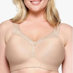 Glamorise Women's Plus Size MagicLift Seamless Bra Wirefree 1007 44F